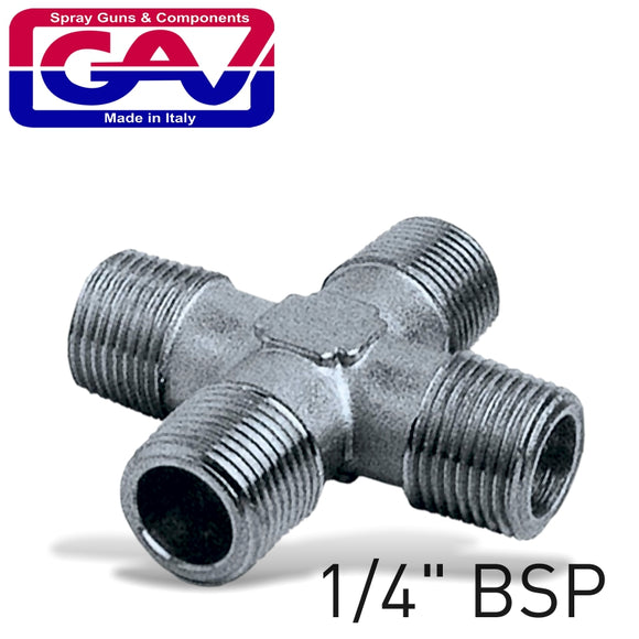 Image of a 4-WAY CONNECTOR 1/4' MMMM