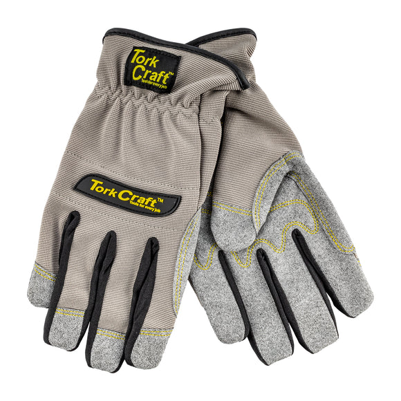 Image of a Tork Craft Mechanics Glove Medium Synthetic Leather Palm Spandex Back