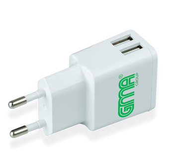 GMA Charger Dual USB 2.4A White