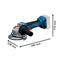 Bosch Cordless Small Angle Grinder GWS 18V-8 Solo excl Battery & Charger-3
