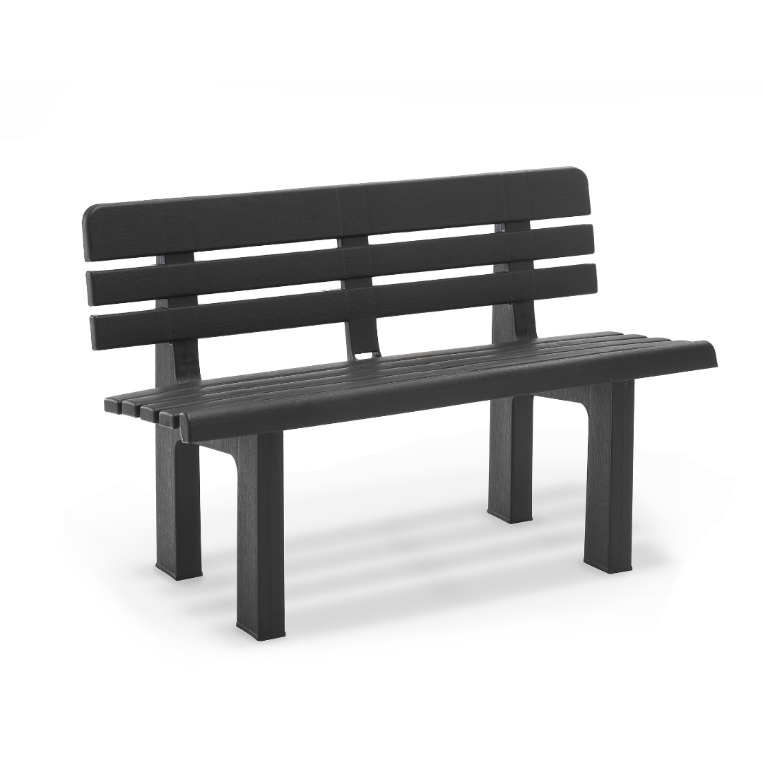 Image of a ECONOFURN Genziana Garden Bench - Anthracite 1