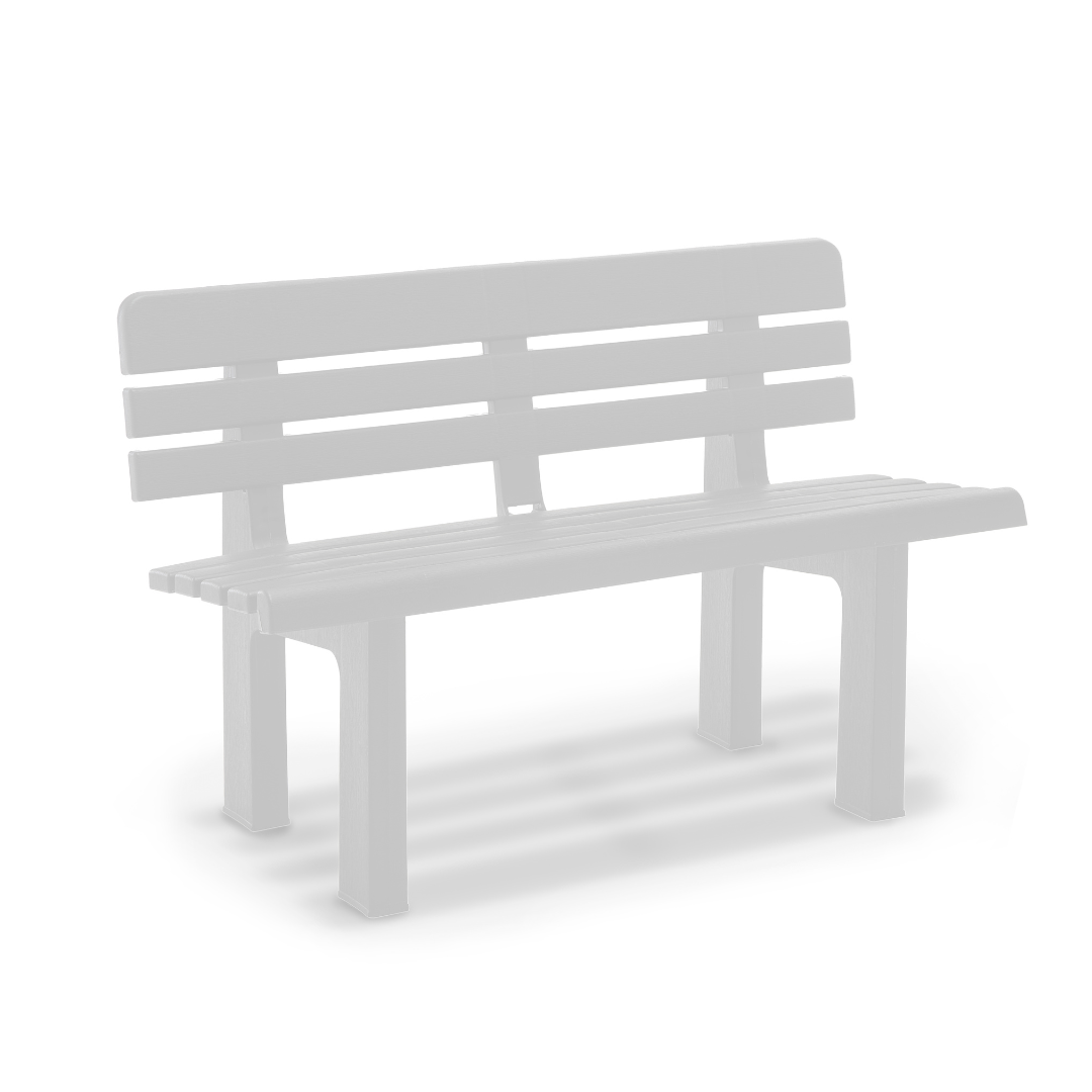 Image of a ECONOFURN Genziana Garden Bench - White 1