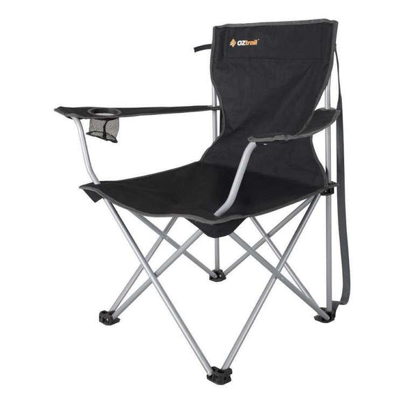 image of OZtrail Hamilton Chair Black 100kg