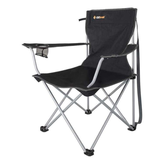 image of OZtrail Hamilton Chair Black 100kg