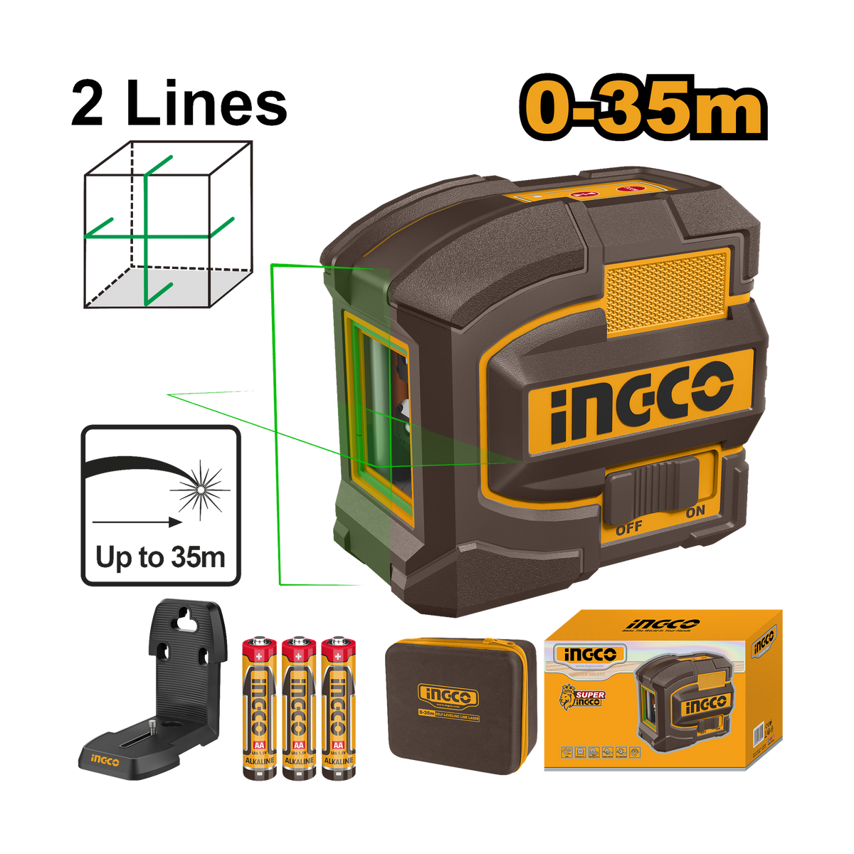 Ingcolaser Thread Ingco Self Levelling Laser 35M for Sale | AHM Online (Pty) Ltd