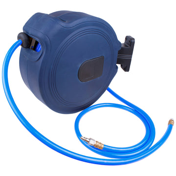 Image of an AirCraft Air Hose Reel 15M X 9.5mm(3/8) PU Hose P/P Casing Wall Mounted