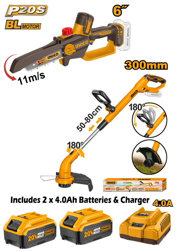 Ingco Cordless Garden Bundle