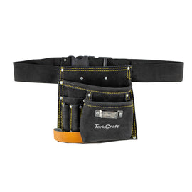 Image of a Tork Craft Small Prof Black Leather Tool Belt 5 Pocket