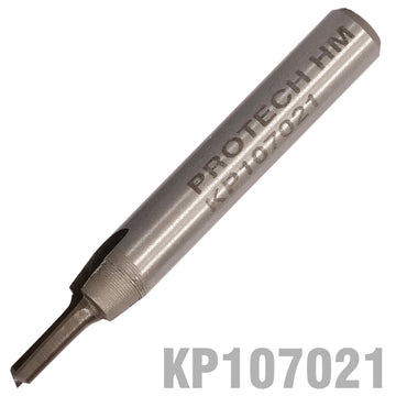 Image of a STRAIGHT BIT 1/8' (3.2MM) X 1/2' CUT SOLID CARBIDE 2 FLUTE 1/4'SHANK