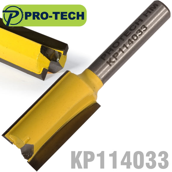 Image of a STRAIGHT BIT 1/2'(12.7MM) X 1'(25.4MM) CUT 2 FLUTE WITH BOTTOM CUT 1/4