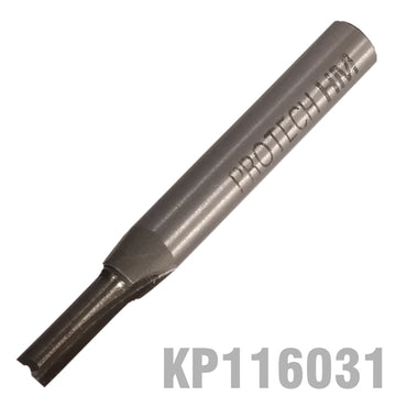 Image of a STRAIGHT BIT 5/32' (4MM) X 1/2' CUT SOLID CARBIDE 2 FLUTE 1/4'SHANK