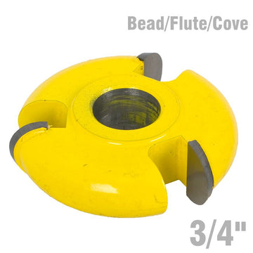 Image of a 3 WING CUTTER 3/4' BEAD/FLUTE/COVE