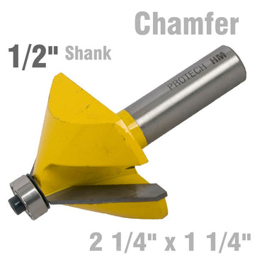 Image of a CHAMFER BIT 2 1/4' X 1 1/4' 1/2' SHANK