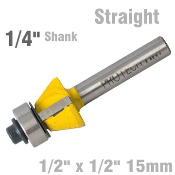 Image of a BEVEL TRIM BIT 1/2' X 1/2' 15DEG 1/4' SHANK