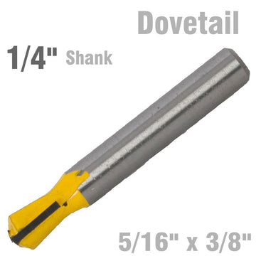 Image of a DOVETAIL BIT 5/16' X 3/8' 1/4' SHANK