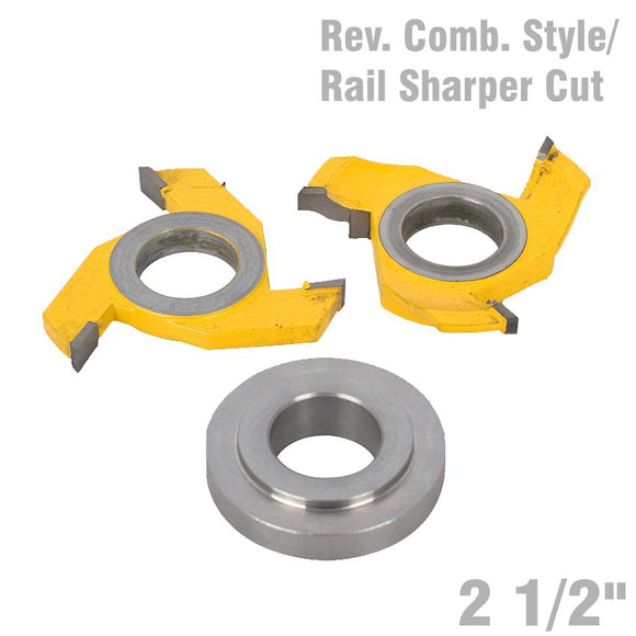 Image of a REVERSIBLE COMBINATION STYLE & RAIL SHAPER CUTTER DIAMETER 2 1/2'