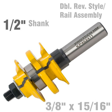 Image of a DOUBLE REVERSABLE STYLE & RAIL ASEMBLY OGEE 3/8' X 15/16' 1/2' SHANK