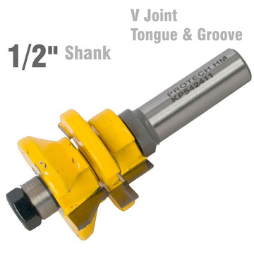 Image of a V JOINT TONGUE & GROOVE ASSEMBLY 1/2' SHANK