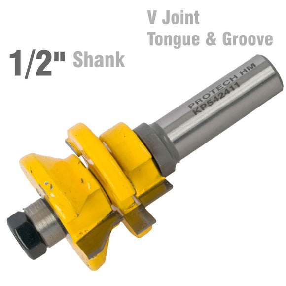 Image of a V JOINT TONGUE & GROOVE ASSEMBLY 1/2' SHANK