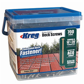 Image of a KREG PROTEC-KOTE DECK SCREWS 2' #8 COARSE PAN HEAD 700CT