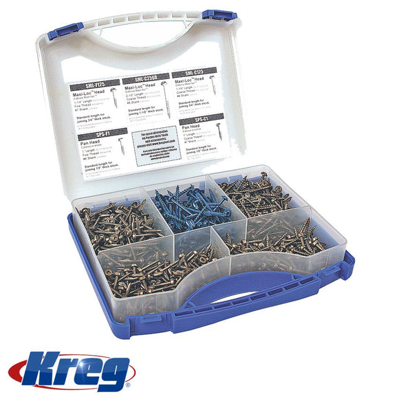 Image of a KREG WOOD POCKET HOLE SCREW KIT 675 PCE