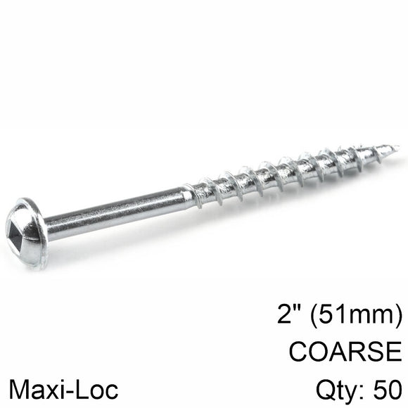 Image of a KREG ZINC POCKET HOLE SCREWS 51MM 2.00' #8 COARSE THREAD MX LOC 50CT