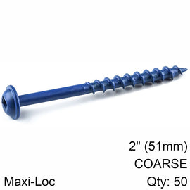 Image of a KREG BLUE KOTE POCKET HOLE SCREWS 51MM 2.00' #8 COARSE THREAD MX LOC 5
