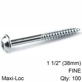 Image of a KREG ZINC POCKET HOLE SCREWS 38MM 1.50' #7 FINE THREAD MX LOC 100CT