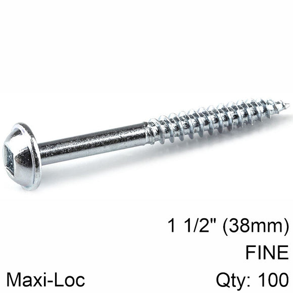 Image of a KREG ZINC POCKET HOLE SCREWS 38MM 1.50' #7 FINE THREAD MX LOC 100CT