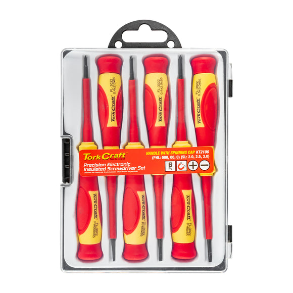 Image of a Tork Craft 6pc Precision Electronic Insulated Screwdriver Set