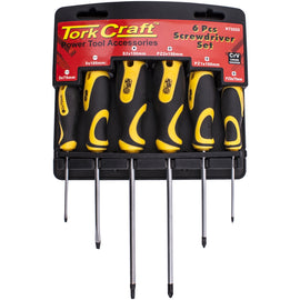 Image of a Tork Craft 6pc Screwdriver Set With Wall Mountable Rack S2 Pz Sl