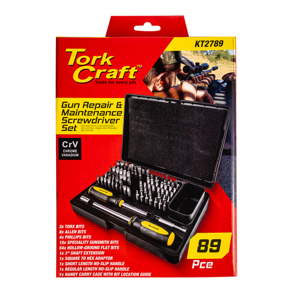 Image of a Tork Craft Gunsmithing Set 89pc Screwdriving Set Professional