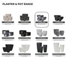 Image of a CASA CALORE Flower Pots and Planters, Ultralight Bowl 4.5kg/Set 3+1 Low Bowl design - Brushed Steel 2