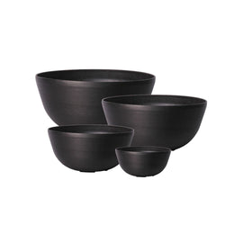 Image of a CASA CALORE Flower Pots and Planters, Ultralight Bowl 4.5kg/Set 3+1 Low Bowl design - Obsidian Grey 1