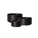 Image of a CASA CALORE Flower Pots and Planters, Ultralight Low 6kg/Set 3 Low Cylinder design - Obsidian Grey 1