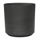 Image of a CASA CALORE Flower Pots and Planters, Ultralight Ribbed 8.6kg/Set 4 Cylindrical Fluted - Eclipse Grey 1
