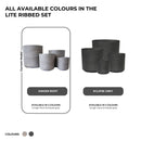 Image of a CASA CALORE Flower Pots and Planters, Ultralight Ribbed 8.6kg/Set 4 Cylindrical Fluted - Ginger Root 2