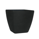 Image of a CASA CALORE Flower Pots and Planters, Ultralight Square 8.3kg/Set 3 Fluted Square - Coal Black 1