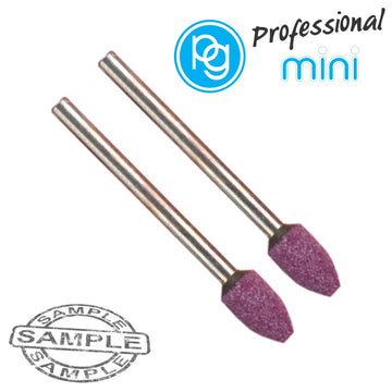 Image of a RUBY GRINDING STONES 6X10MM.BULET.SH3MM.2PCS