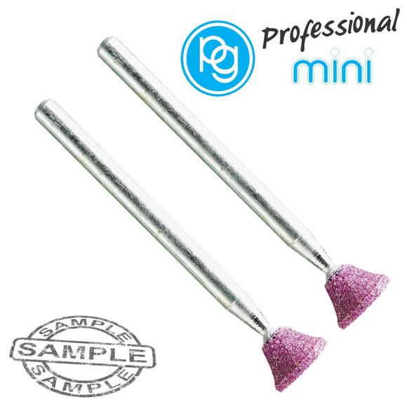 Image of a RUBY GRINDING STONES 8X6MM.REVERSE TAPER.SH3MM.2PCS