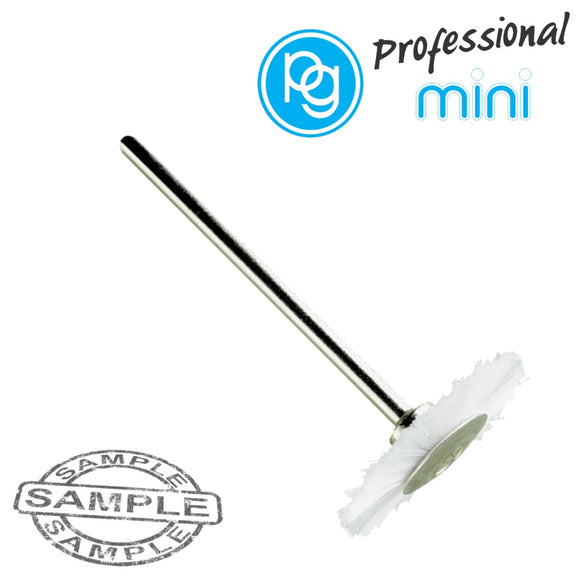 Image of a WHITE NYLON WHEEL BRUSH 21MM.SH 2.35MM