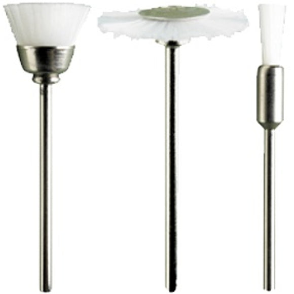 Image of a ASSORTED WHITE NYLON BRUSHES. 3PCS