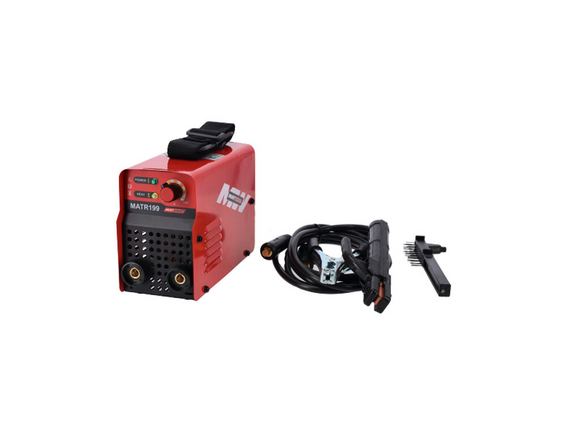Matweld Inverter Welder Mini 120 Amp MATR199 incl Electrode holder and Earth clamp with cables and Dinse connectors & Wire Brush & Chipping Hammer