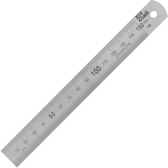Image of a Tork Craft Stainless Steel150x19x0.8mm Ruler