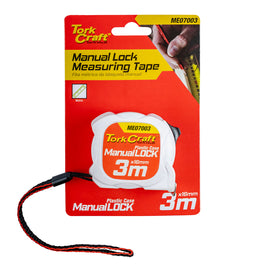 Image of a Tork Craft Measuring Tape M/lock 3m X 16mm Plastic Casing