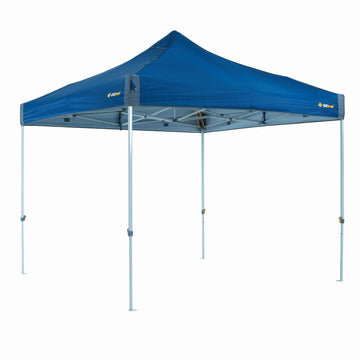 image of OZtrail Deluxe Gazebo 3m x 3m Blue - Updated Hydroflow Design