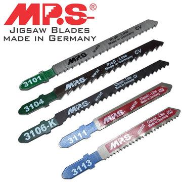 Image of a JIGSAW BLADE BOX SET 10 PIECE 3X3101 3X3104 2X3106-K 1X3111 1X3113