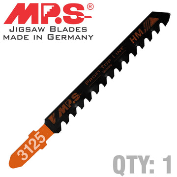 Image of a JIGSAW BLADE TUNGSTEN TIP T-SHANK 6TPI 100MM 1/PACK T141HM