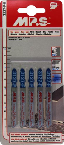 Image of a JIGSAW BLADE T-SHANK 75MM METAL 18TPI T118EF