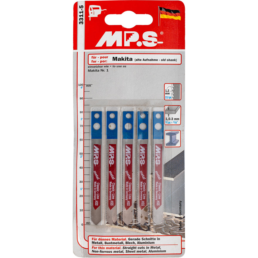Image of a JIGSAW BLADE  METAL MAKITA SHANK 80MM 21TPI